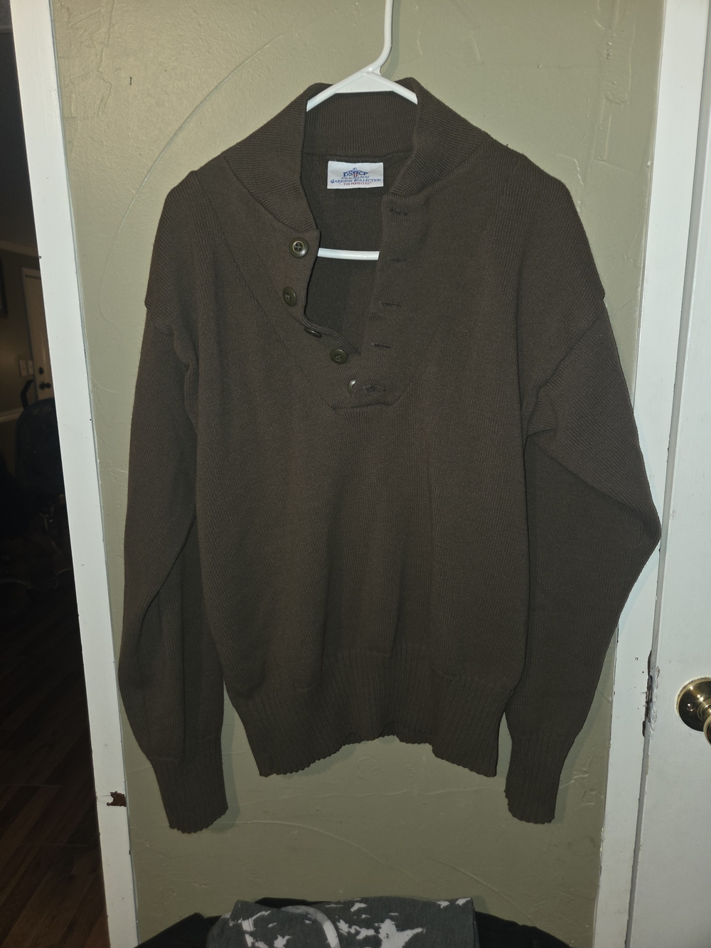 Men's Shawl Collar Zip-Up Sweater in Brown
